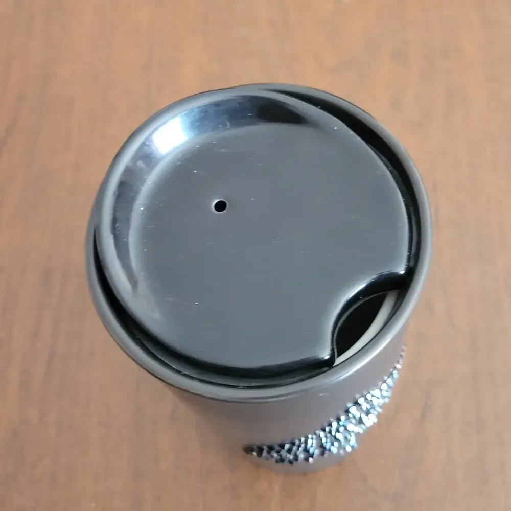 Starbucks 2015 Las Vegas Spade Swarovski Crystal Black Ceramic Travel Tumbler